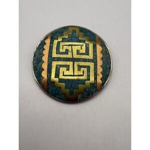 Taxco Mexico 925 Sterling Brooch Mens Style Fashion Precious Jewelry Large 19.4g